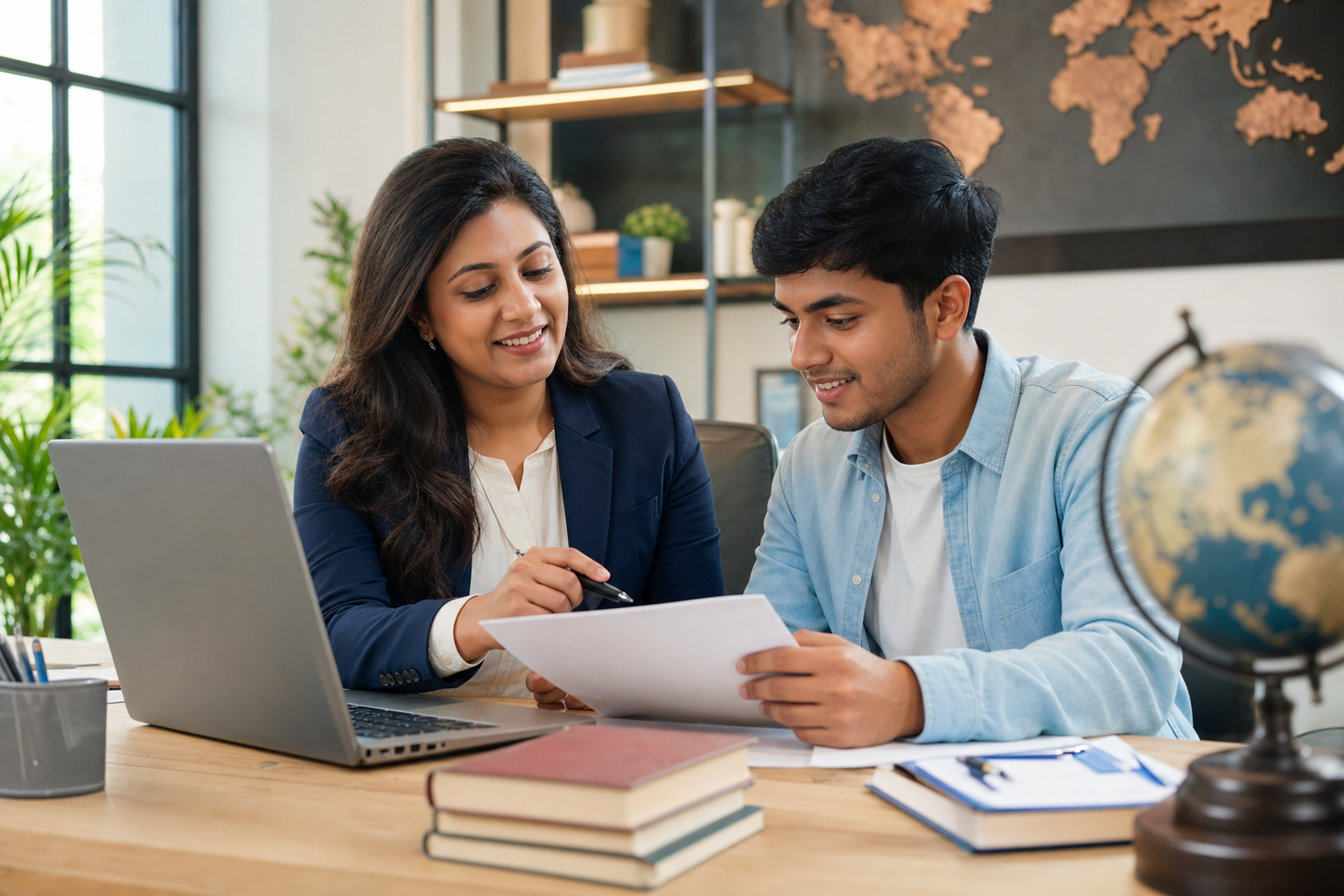 Study abroad counselling session with mentor