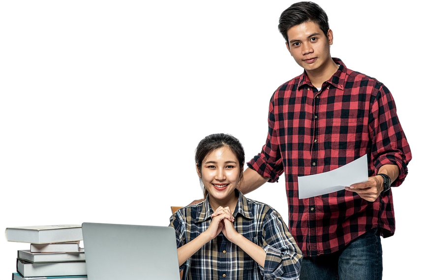 men teach women how work with laptops work 1