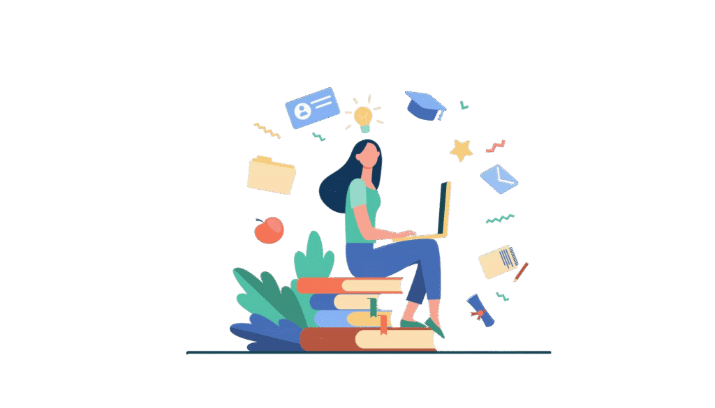 student with laptop studying online course1